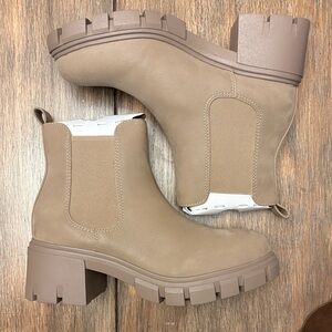 NEW! MIA Beige Chunky Chelsea Ankle Boots